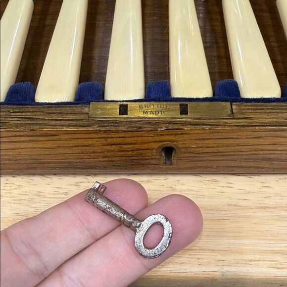 Rare Stunning Elegant Sterling Silver with Bone Handled Fish Cutlery Set - Picture 8 of 9